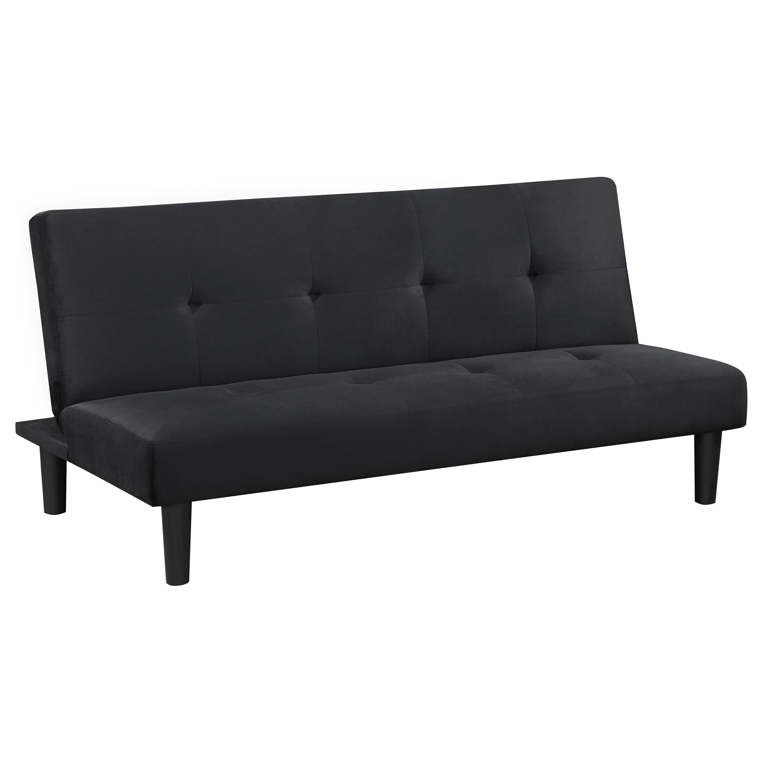  Coaster Furniture Stanford 360238 Upholstered Tufted Convertible Sofa Bed - Black IMAGE 1