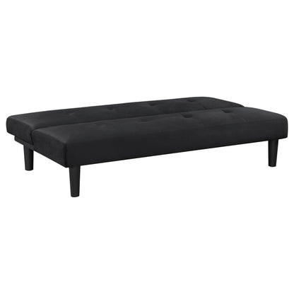 Coaster Furniture Stanford 360238 Upholstered Tufted Convertible Sofa Bed - Black IMAGE 4