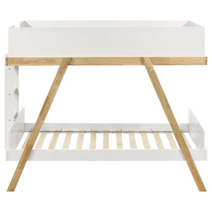 Coaster Furniture Frankie 460570T Wood Twin Over Twin Bunk Bed - White and Natural IMAGE 3
