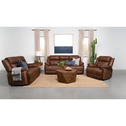 Coaster Furniture Ellington 508282 Upholstered Padded Arm Loveseat - Dark Brown IMAGE 10