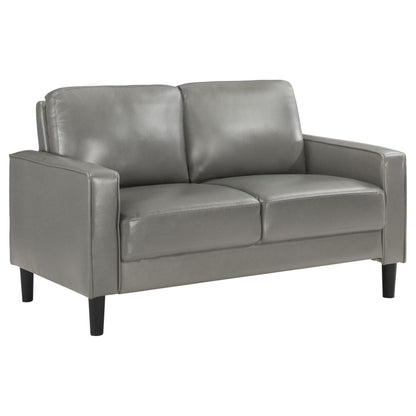 Coaster Furniture Ruth 508366 Upholstered Track Arm Loveseat - Grey IMAGE 1
