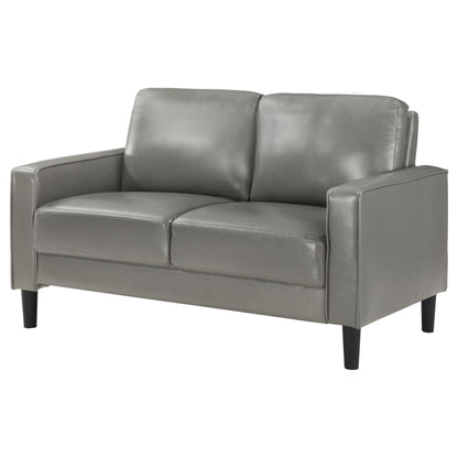 Coaster Furniture Ruth 508366 Upholstered Track Arm Loveseat - Grey IMAGE 3