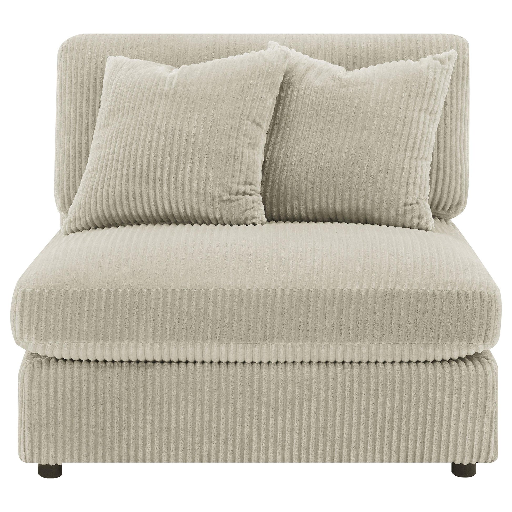 Coaster Furniture Blaine 509897 Upholstered Armless Chair - Sand IMAGE 3