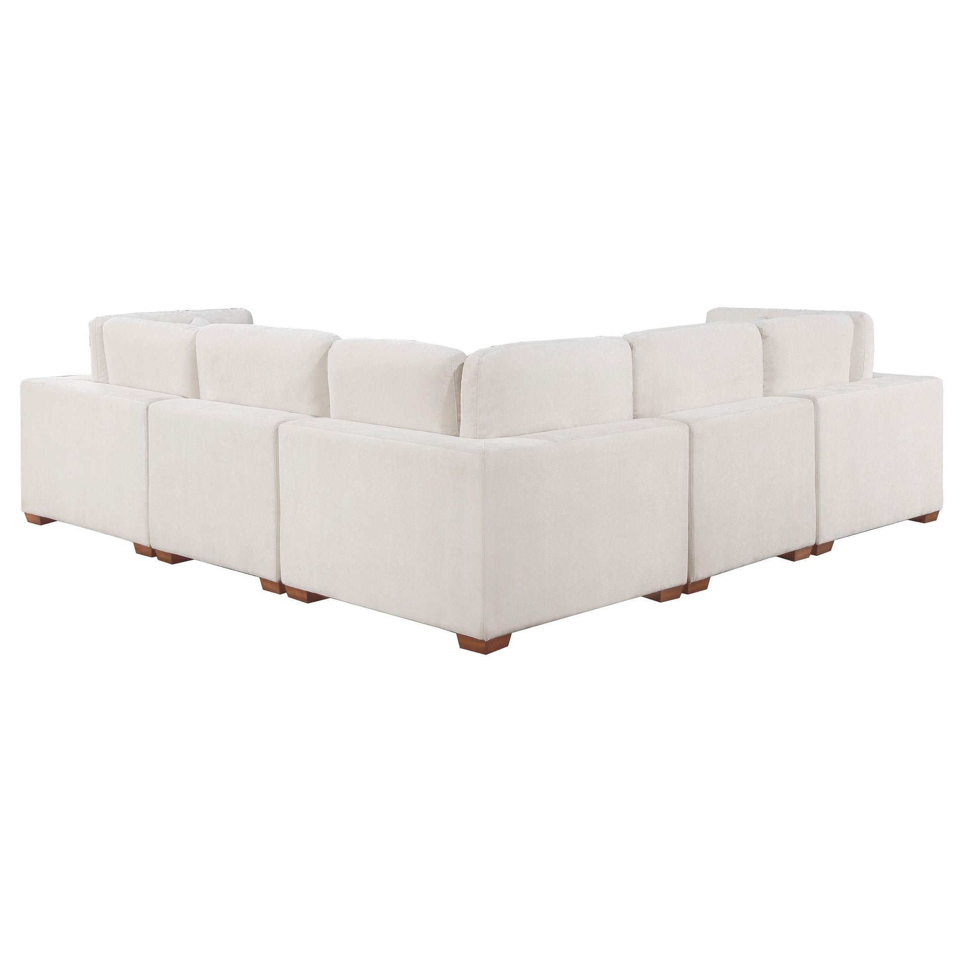  Coaster Furniture Lakeview 551461-SETA 5 pc Upholstered Modular Sectional Sofa - Ivory IMAGE 3