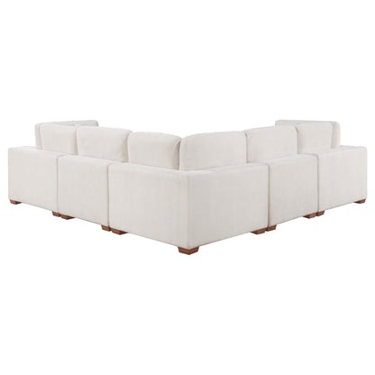  Coaster Furniture Lakeview 551461-SETA 5 pc Upholstered Modular Sectional Sofa - Ivory IMAGE 3