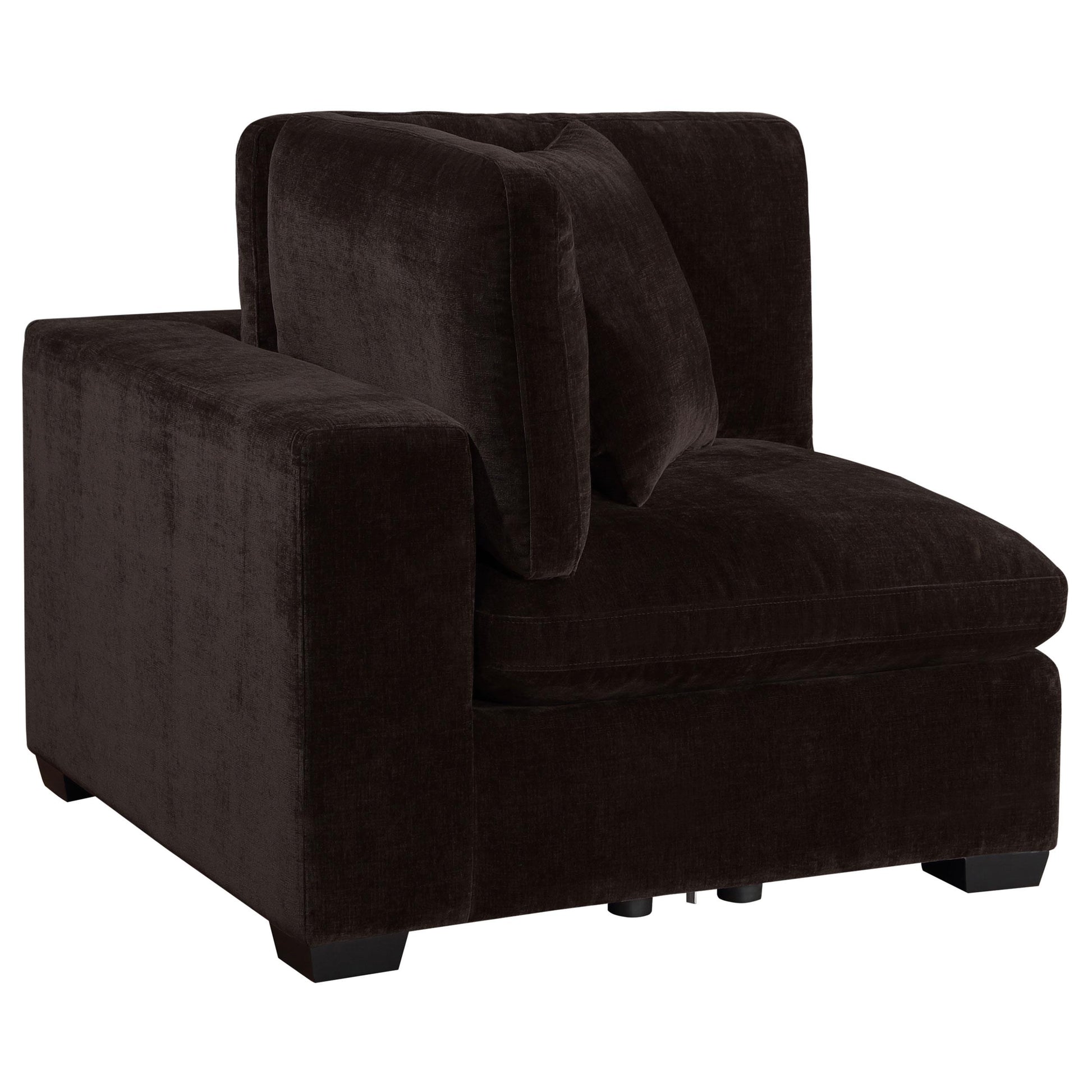  Coaster Furniture Lakeview 551464-SET 6 pc Upholstered Modular Sectional Sofa - Dark Chocolate IMAGE 3