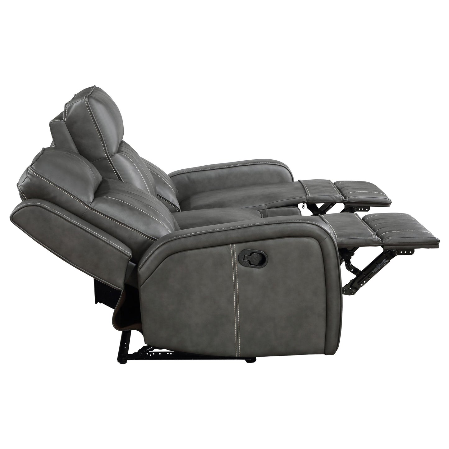 Coaster Furniture Raelynn 603191 Upholstered Track Arm Motion Sofa - Grey IMAGE 7