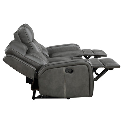 Coaster Furniture Raelynn 603191 Upholstered Track Arm Motion Sofa - Grey IMAGE 7