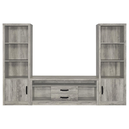 Coaster Furniture Burke 701024-SET 3-Piece Entertainment Center - Grey Driftwood IMAGE 1
