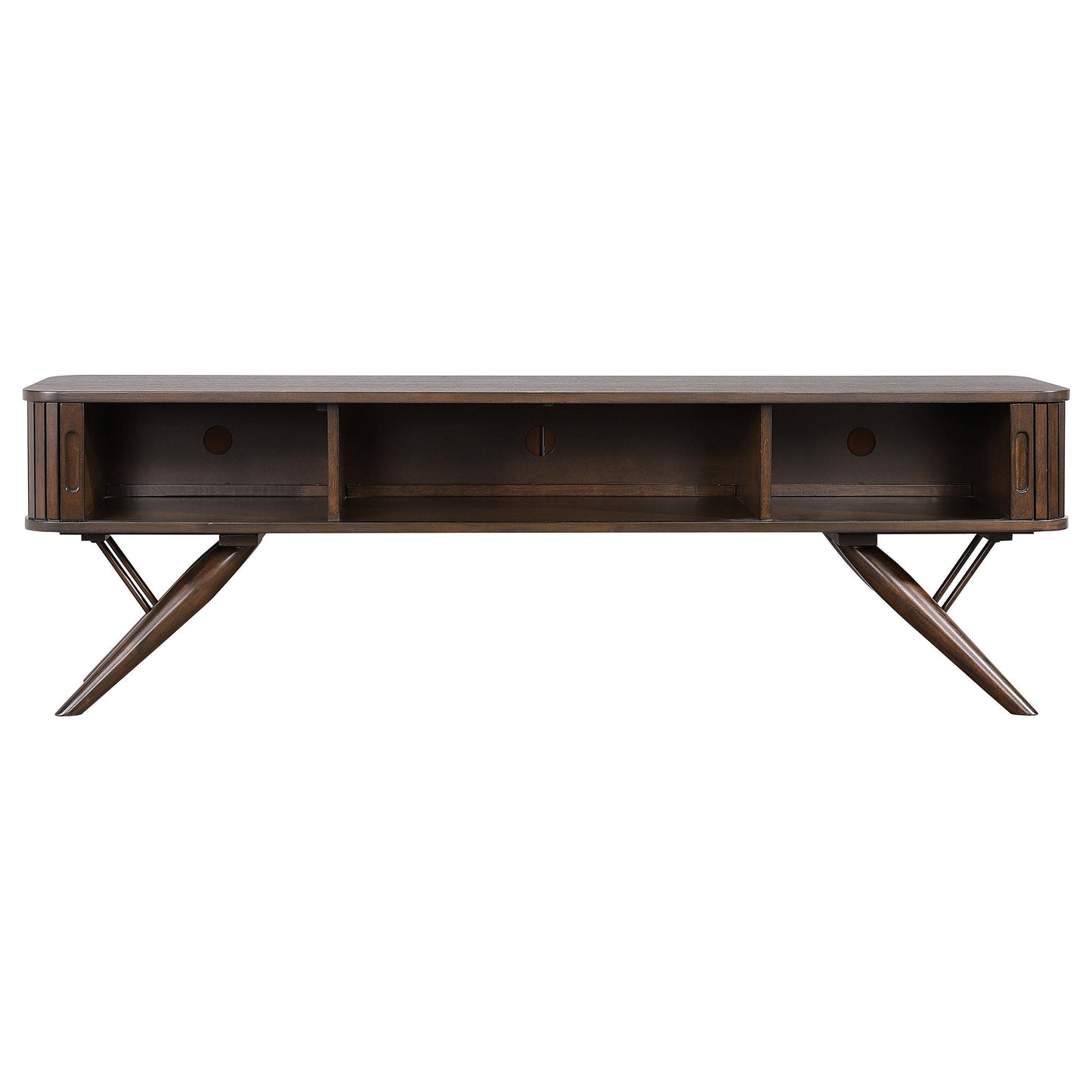 Coaster Furniture Valna 701713 Wood 71" TV Stand with Sliding Doors - Walnut IMAGE 5