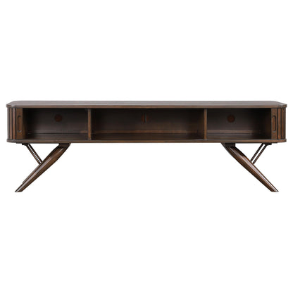 Coaster Furniture Valna 701713 Wood 71" TV Stand with Sliding Doors - Walnut IMAGE 5