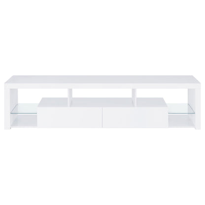 Coaster Furniture Jude 704251-SET 3-Piece Entertainment Center with 71" TV Stand - White High Gloss IMAGE 4