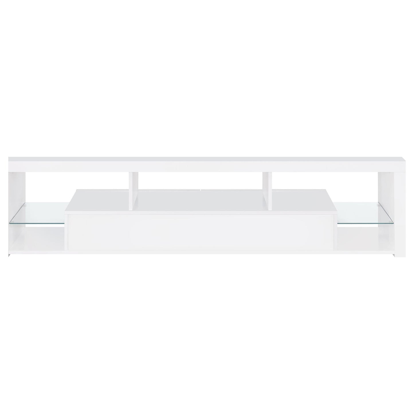 Coaster Furniture Jude 704251-SET 3-Piece Entertainment Center with 71" TV Stand - White High Gloss IMAGE 7