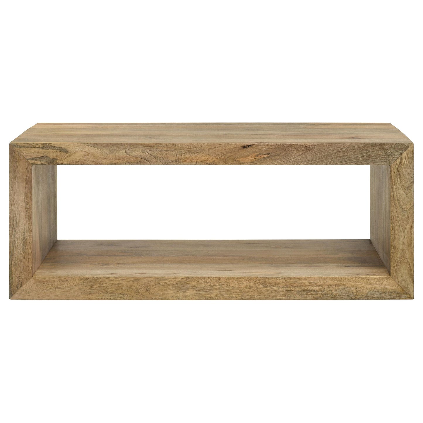  Coaster Furniture Benton 704838 Rectangular Solid Wood Coffee Table - Natural IMAGE 3