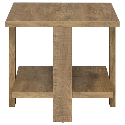 Coaster Furniture Dawn 707717 Square Engineered Wood End Table - Mango Brown IMAGE 4