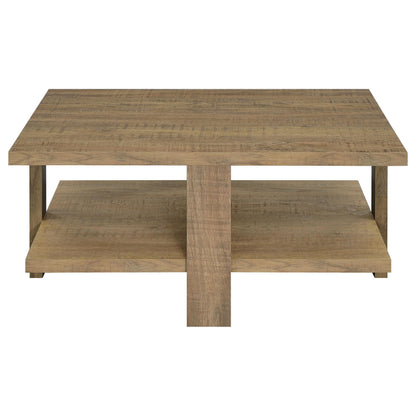 Coaster Furniture Dawn 707718 Square Engineered Wood Coffee Table - Mango Brown IMAGE 3