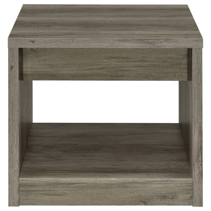 Coaster Furniture Felix 707727 1-Drawer Engineered Wood Side End Table - Grey Driftwood IMAGE 7