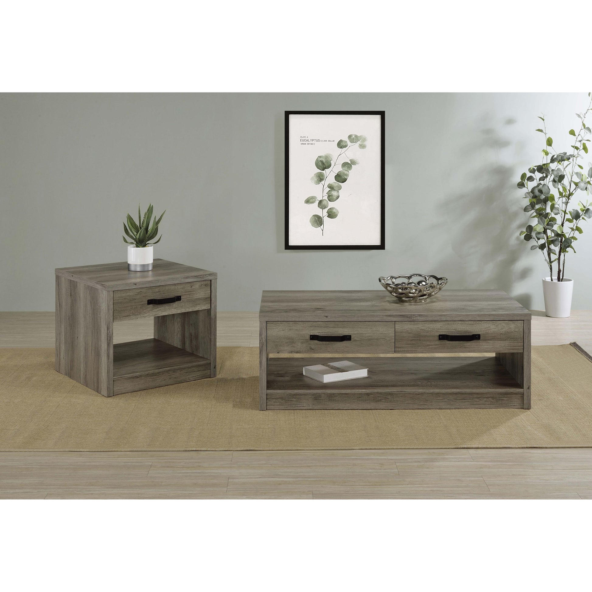 Coaster Furniture Felix 707727 1-Drawer Engineered Wood Side End Table - Grey Driftwood IMAGE 8