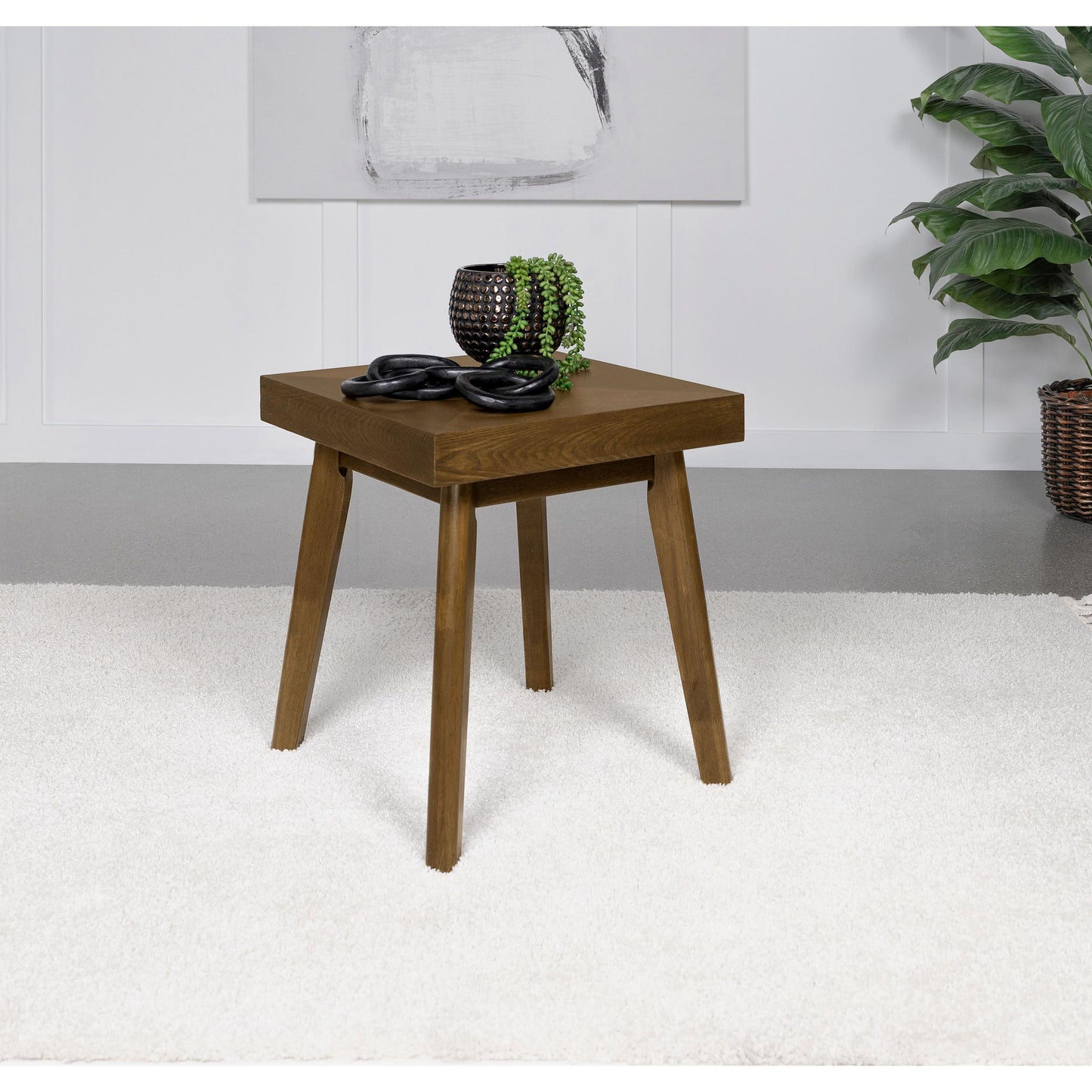Coaster Furniture Westerly 707797 Square Wood Side End Table - Walnut Brown IMAGE 2