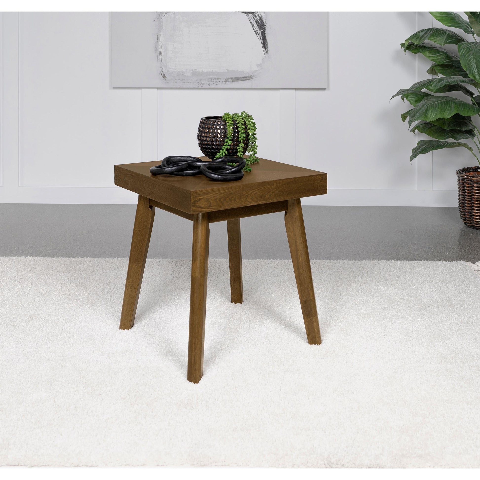 Coaster Furniture Westerly 707797 Square Wood Side End Table - Walnut Brown IMAGE 2