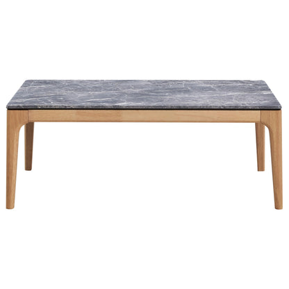 Coaster Furniture Polaris 707858 Rectangular SmartTop Coffee Table - Grey and Light Oak IMAGE 3