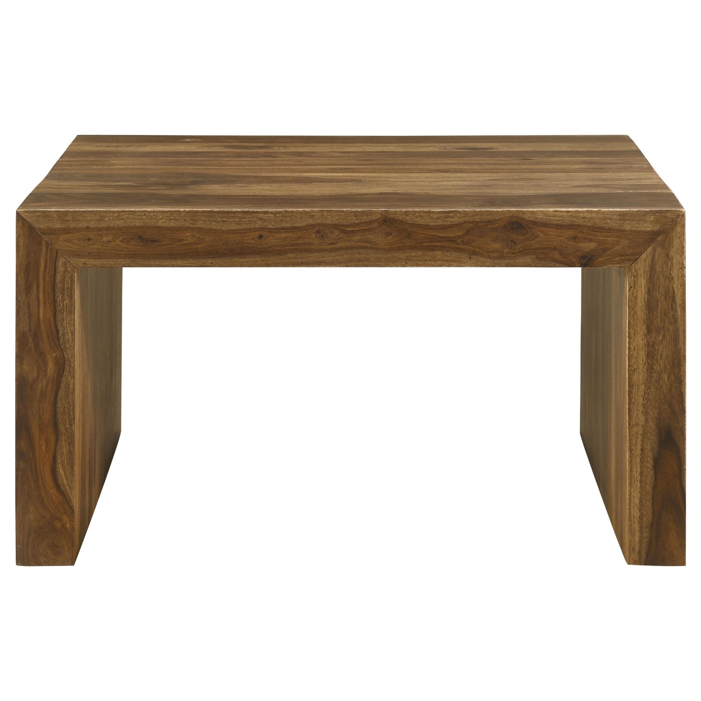 Coaster Furniture Odilia 708418 Square Solid Wood Coffee Table - Auburn IMAGE 3