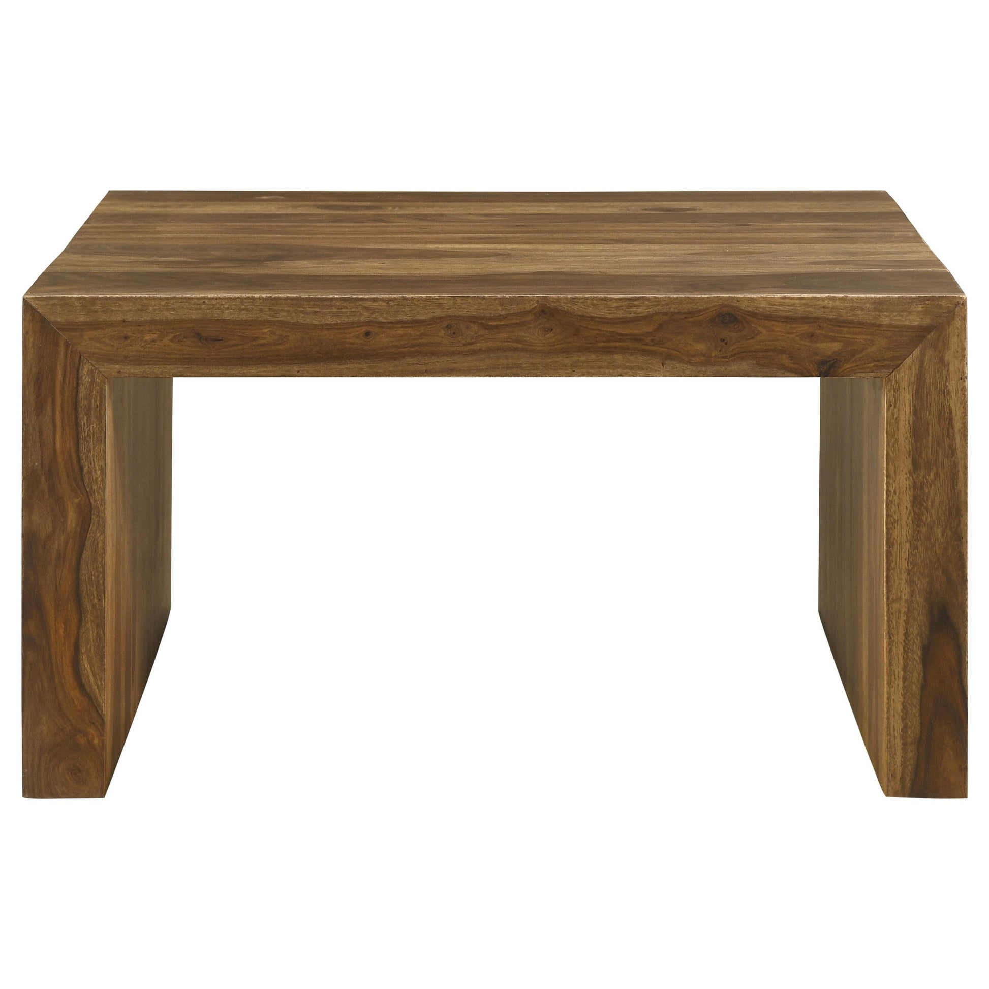  Coaster Furniture Odilia 708418 Square Solid Wood Coffee Table - Auburn IMAGE 3