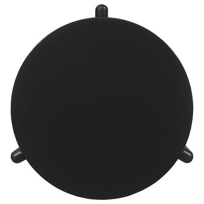  Coaster Furniture Cordova 709677 Round Solid Wood End Table - Black IMAGE 4