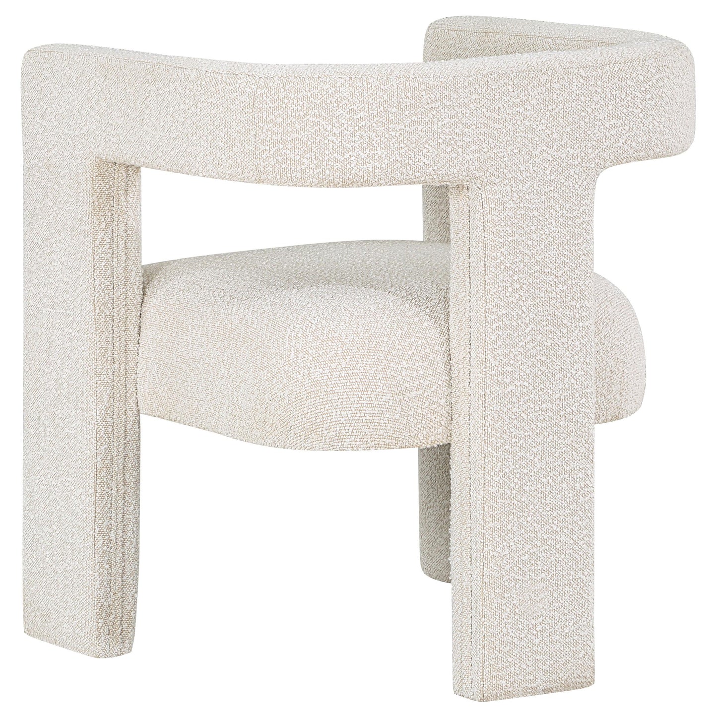  Coaster Furniture Petra 902881 Boucle Upholstered Accent Side Chair - White IMAGE 6