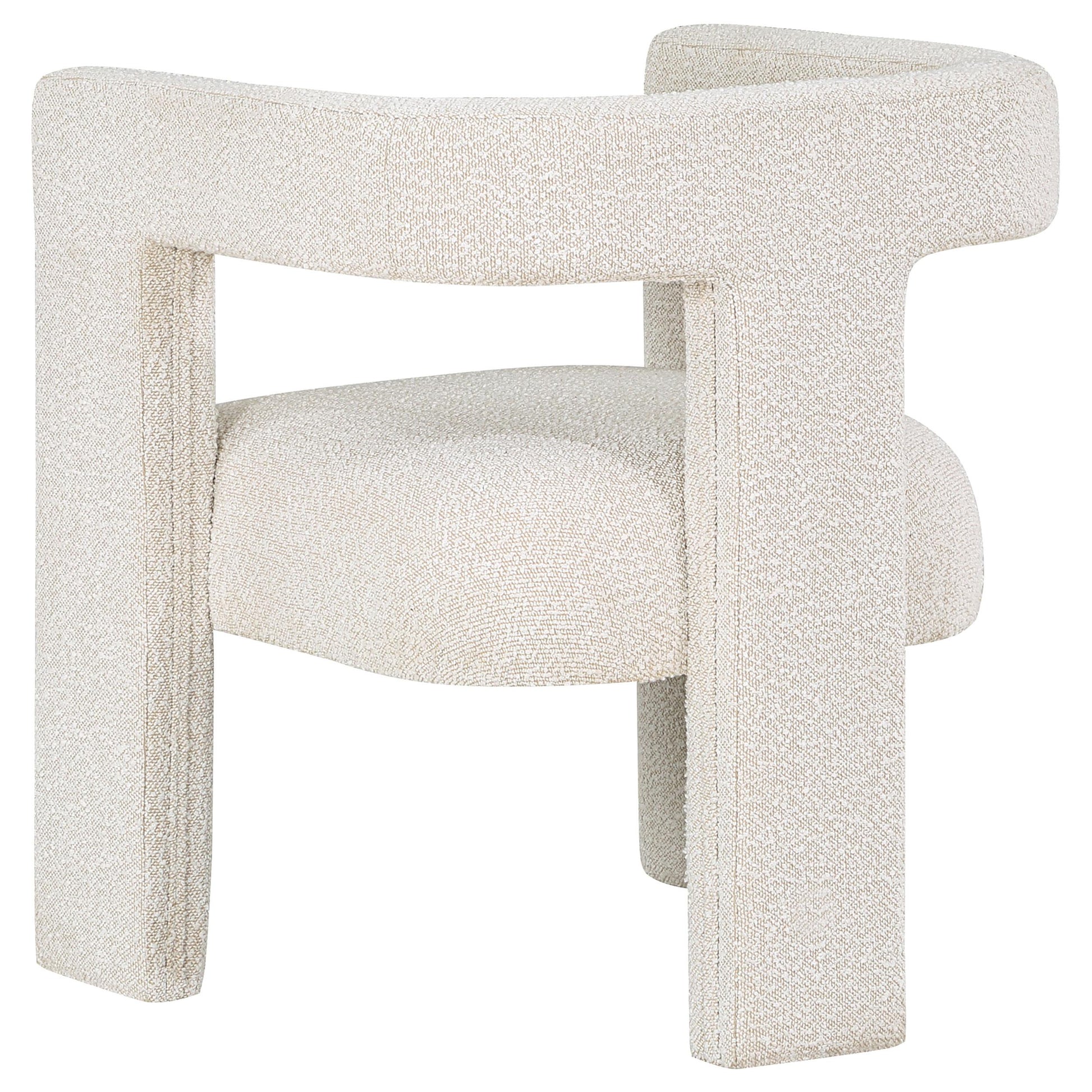  Coaster Furniture Petra 902881 Boucle Upholstered Accent Side Chair - White IMAGE 6