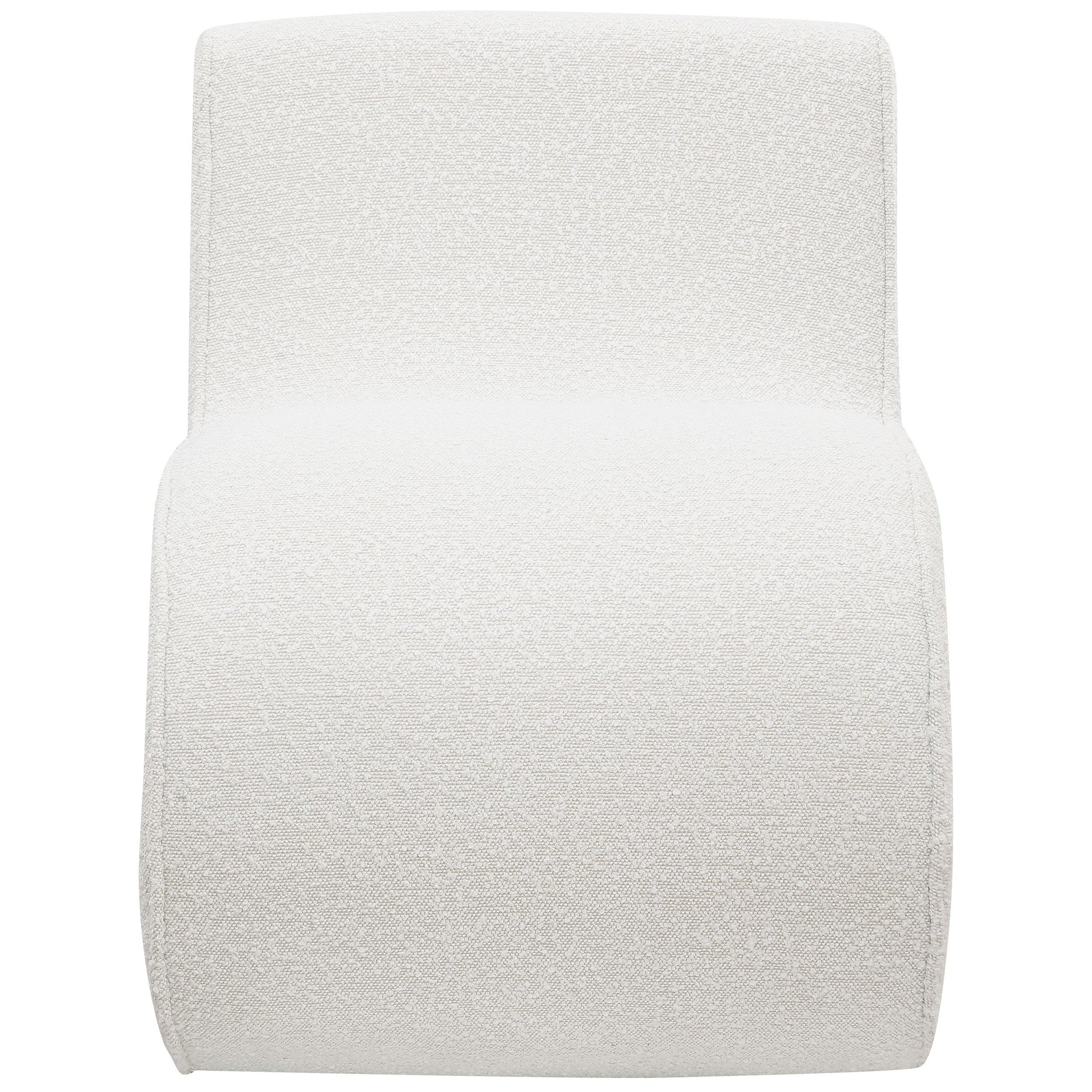 Coaster Furniture Ronea 903154 Boucle Upholstered Armless Curved Chair - Cream IMAGE 3