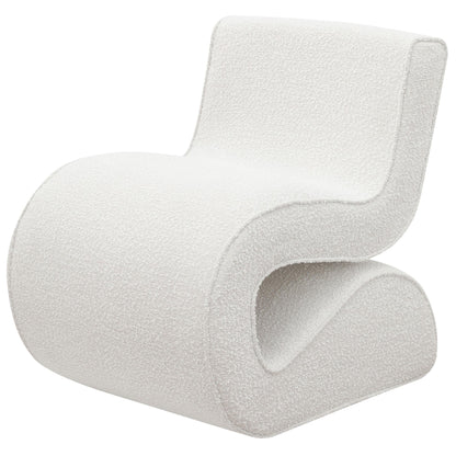 Coaster Furniture Ronea 903154 Boucle Upholstered Armless Curved Chair - Cream IMAGE 4