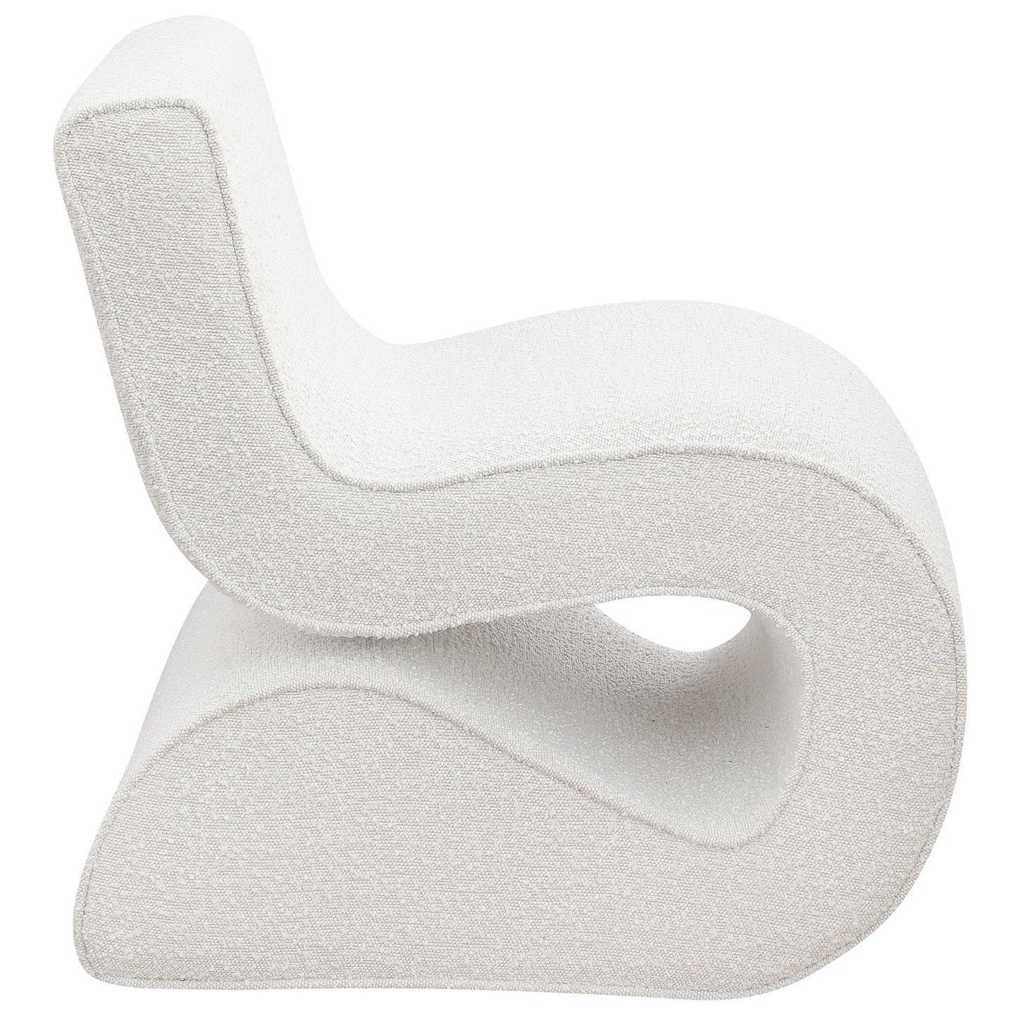 Coaster Furniture Ronea 903154 Boucle Upholstered Armless Curved Chair - Cream IMAGE 8