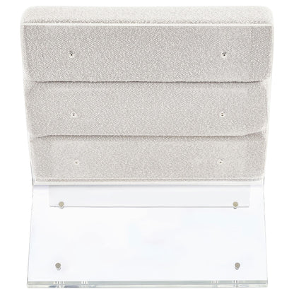 Coaster Furniture Serreta 903161 Boucle Upholstered Armless Acrylic Chair - Ivory IMAGE 7