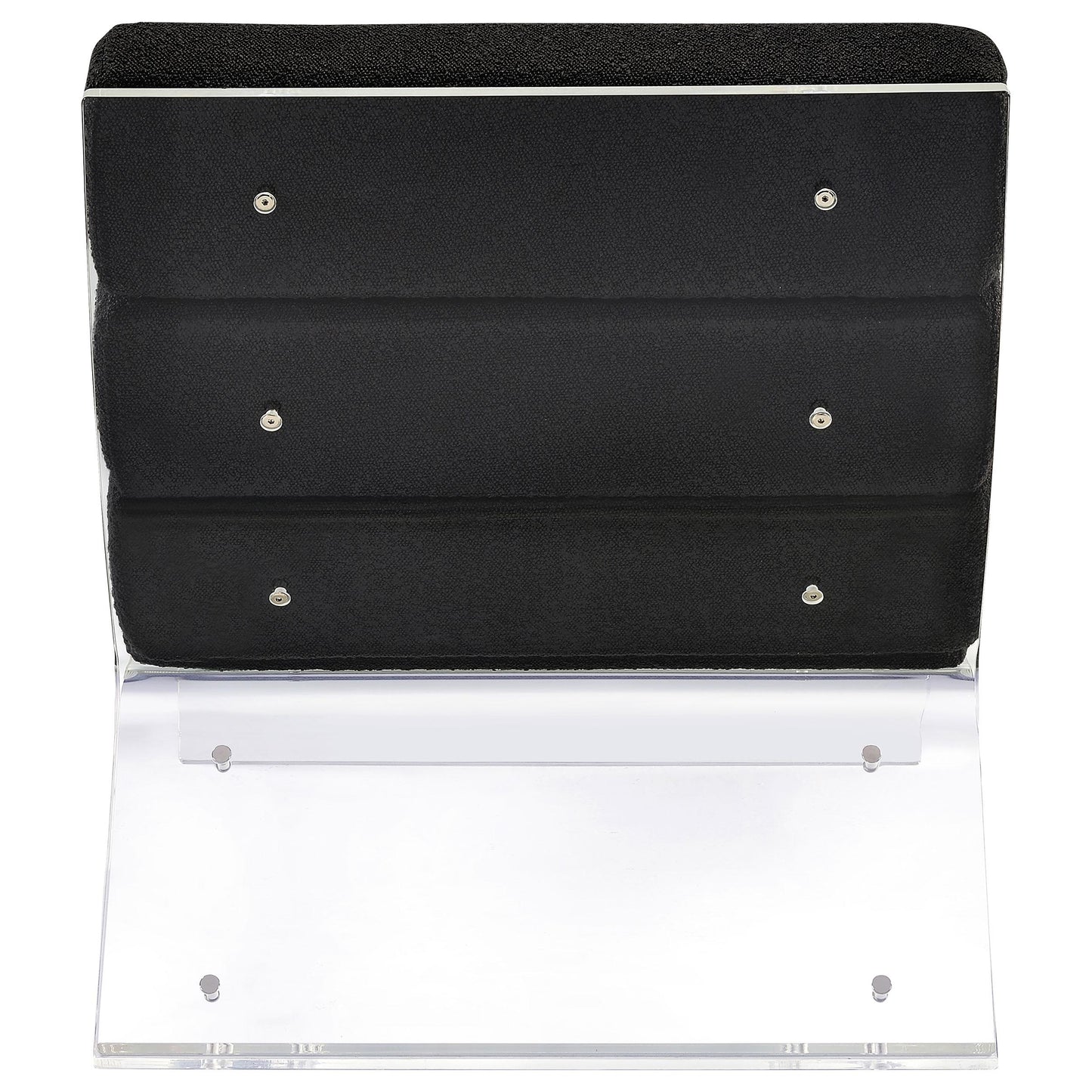  Coaster Furniture Serreta 903162 Boucle Upholstered Armless Acrylic Chair - Black IMAGE 7