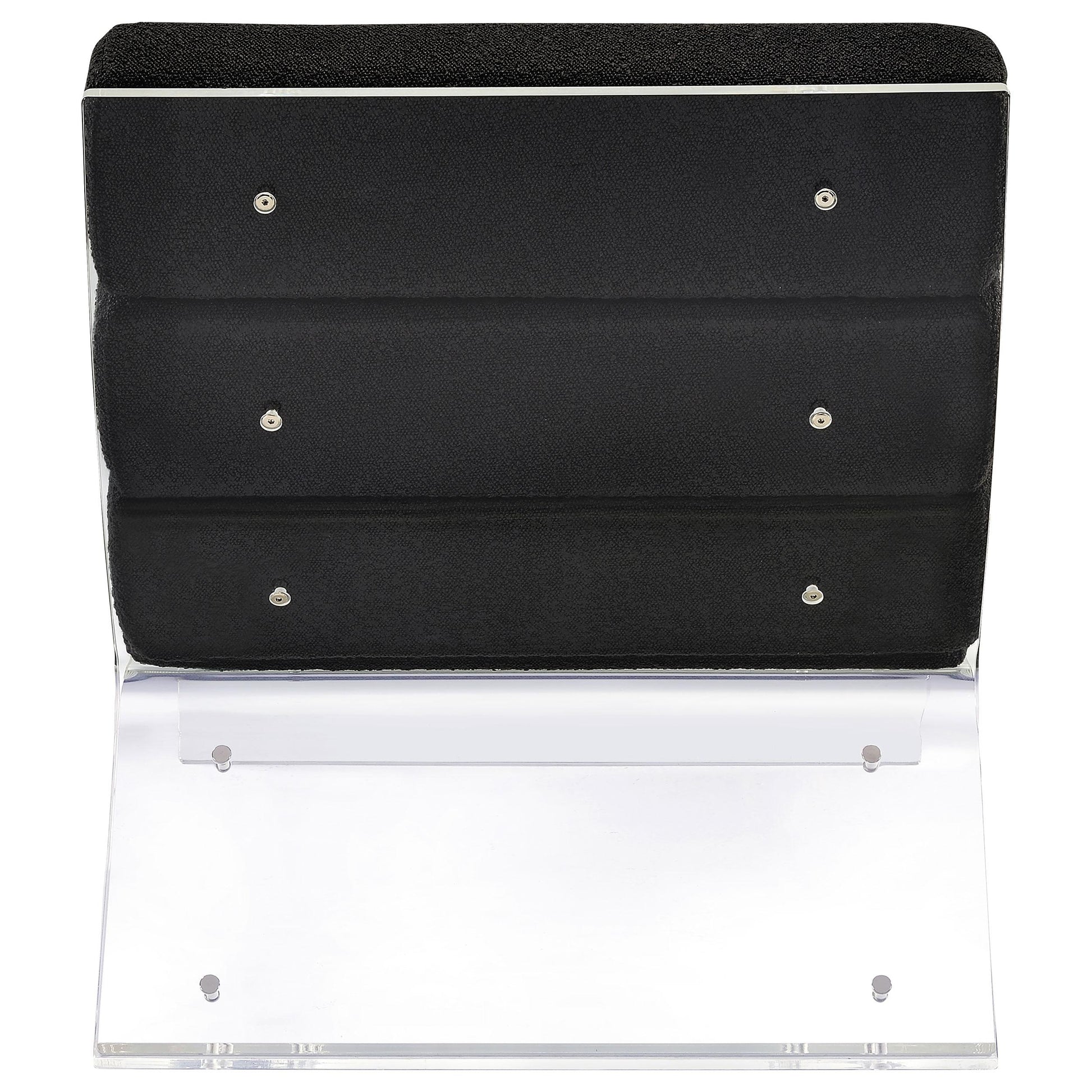  Coaster Furniture Serreta 903162 Boucle Upholstered Armless Acrylic Chair - Black IMAGE 7