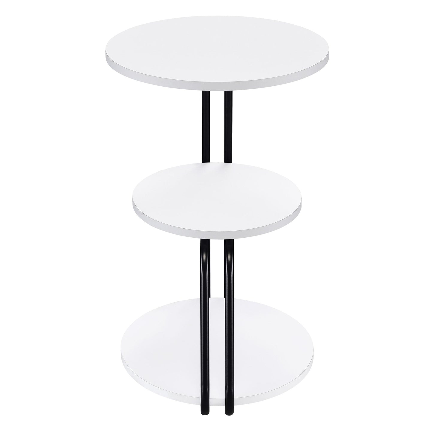 Coaster Furniture Hilly 930071 3-tier Round Accent Side Table - White and Black IMAGE 9