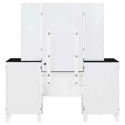 Coaster Furniture Talei 930244 6-Drawer Vanity Set with Lighting - Black and White IMAGE 8