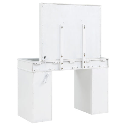 Coaster Furniture Regina 930245 Makeup Vanity Table Set with Lighting - White IMAGE 7