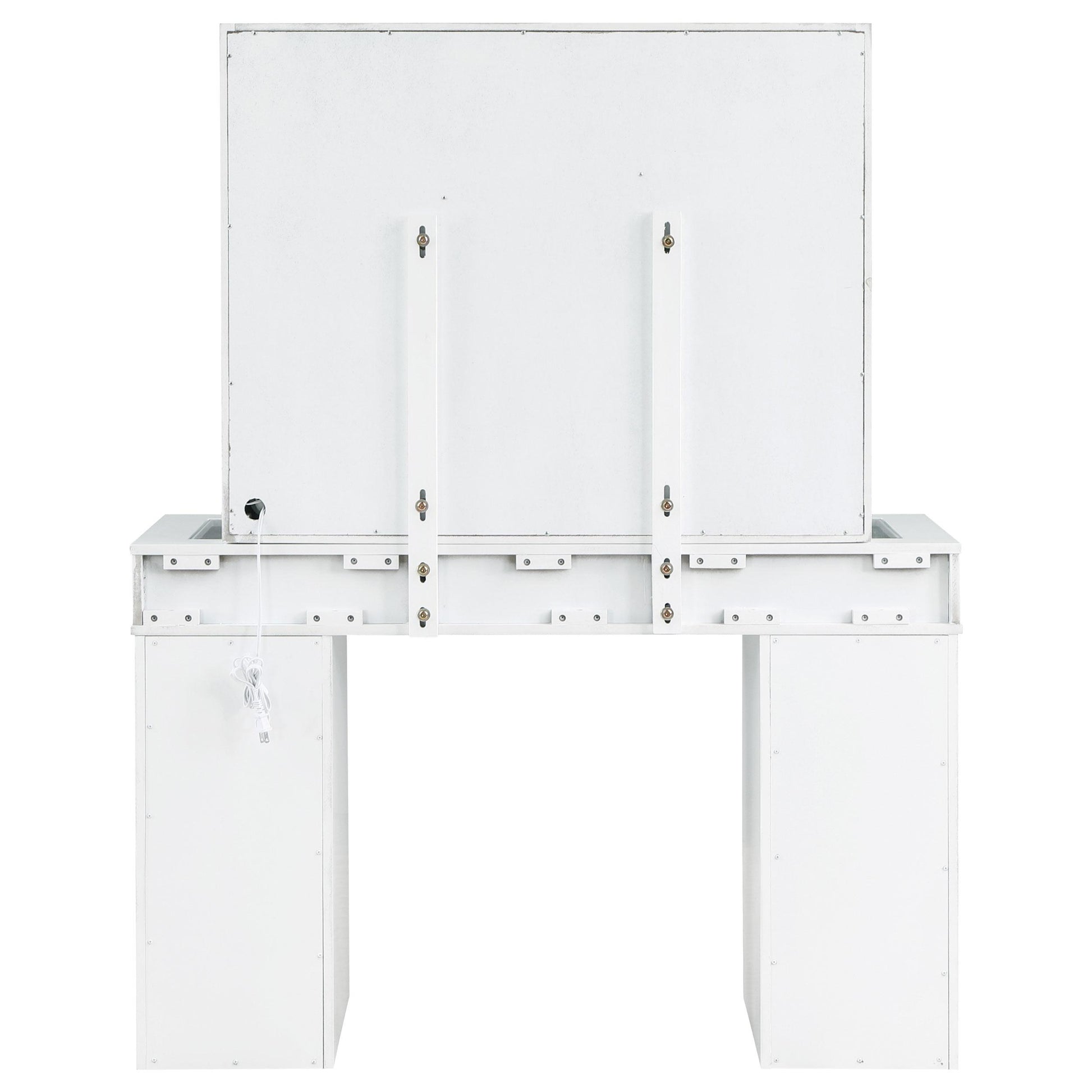 Coaster Furniture Regina 930245 Makeup Vanity Table Set with Lighting - White IMAGE 8