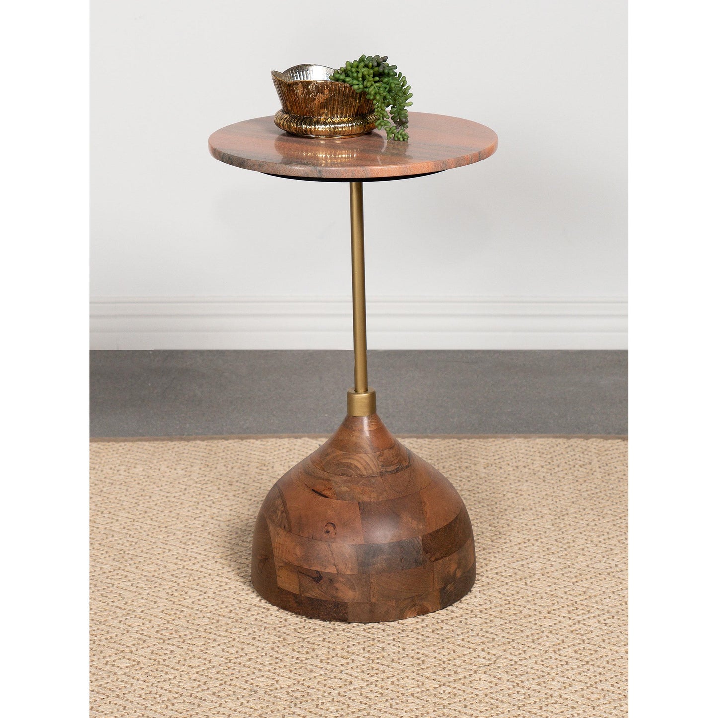Coaster Furniture Colima 930249 Round Wood Top Accent Side Table - Peach IMAGE 2