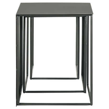 Coaster Furniture Imez 930250 3-piece Rectangular Metal Nesting Table Set - Grey IMAGE 4