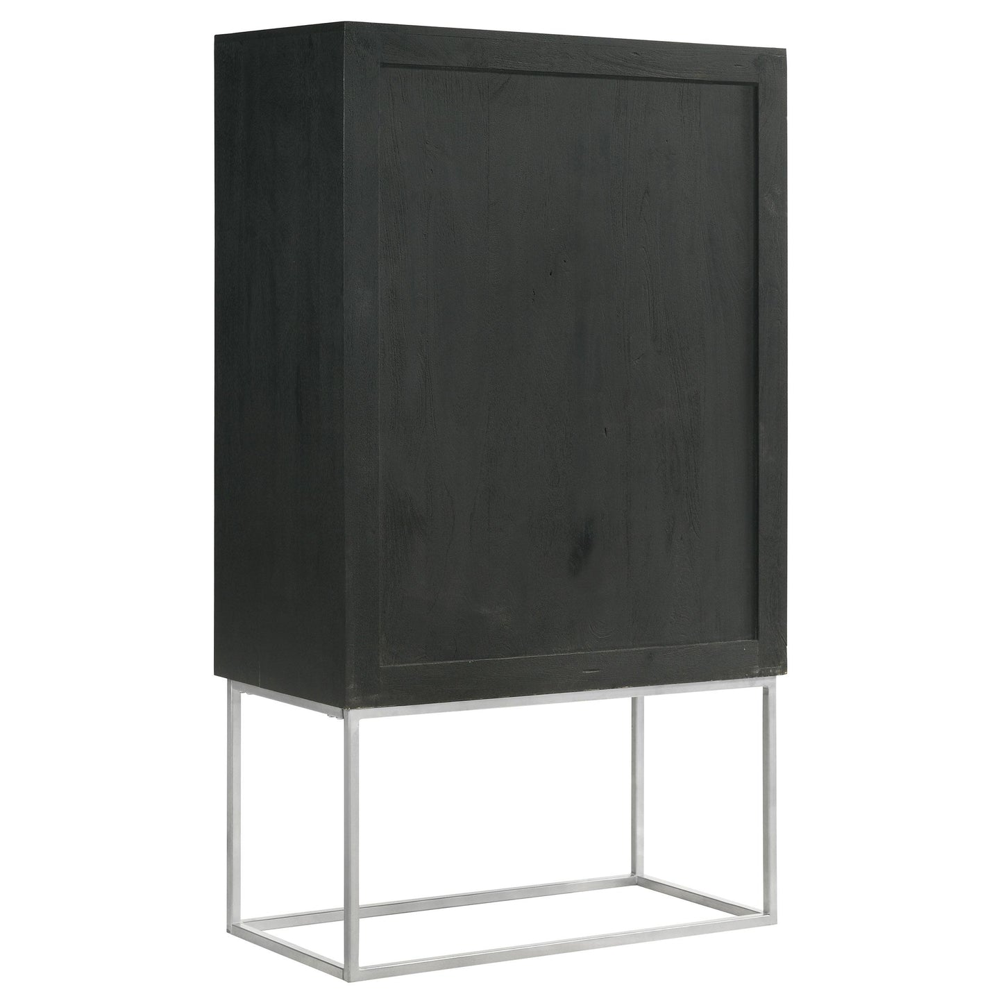 Coaster Furniture Borman 950318 2-door Home Bar Cabinet Wine Storage - Walnut and Black IMAGE 9