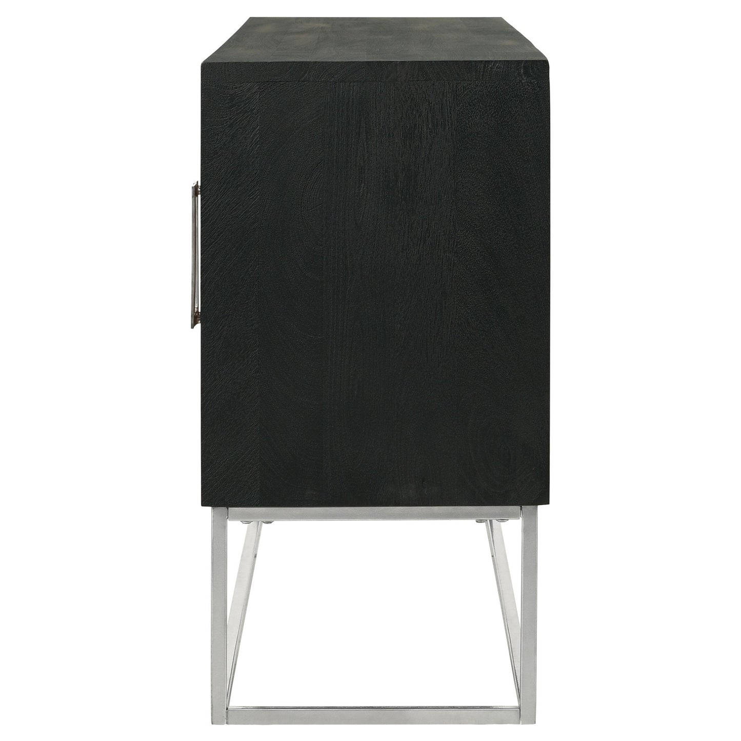 Coaster Furniture Borman 950331 4-door Wood Accent Cabinet - Walnut and Black IMAGE 6