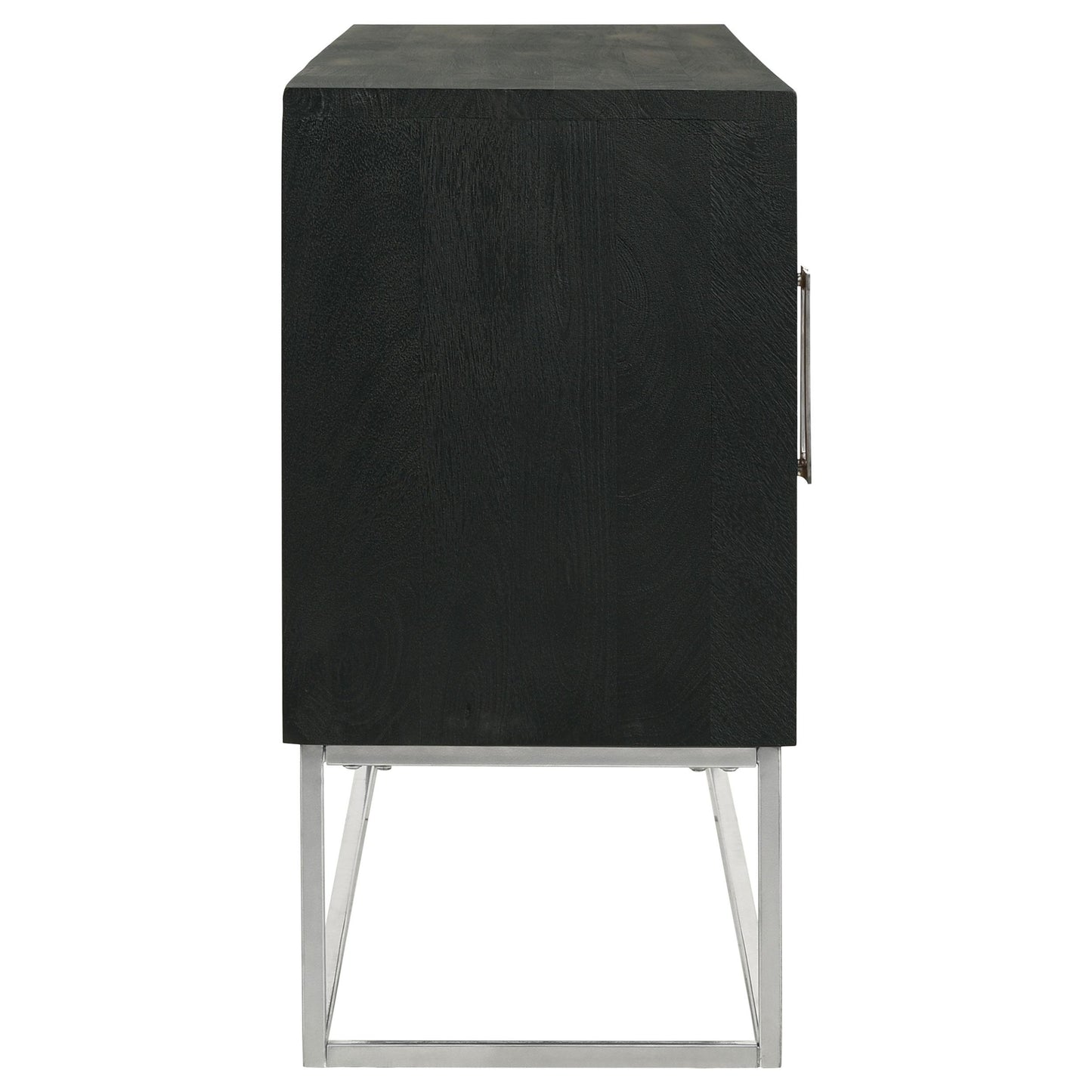Coaster Furniture Borman 950331 4-door Wood Accent Cabinet - Walnut and Black IMAGE 9