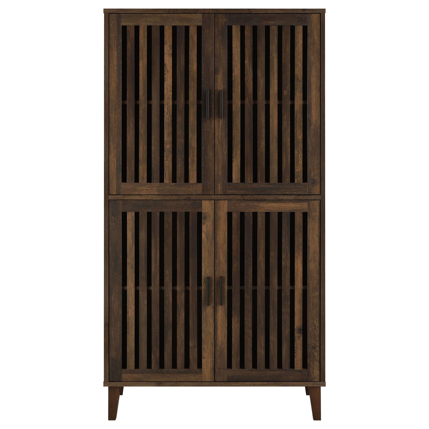 Coaster Furniture Elouise 950335 4-door Engineered Wood Tall Accent Cabinet - Dark Pine IMAGE 4