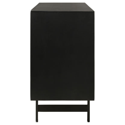 Coaster Furniture Aminah 950383 3-door Wood Accent Cabinet - Natural and Black IMAGE 9