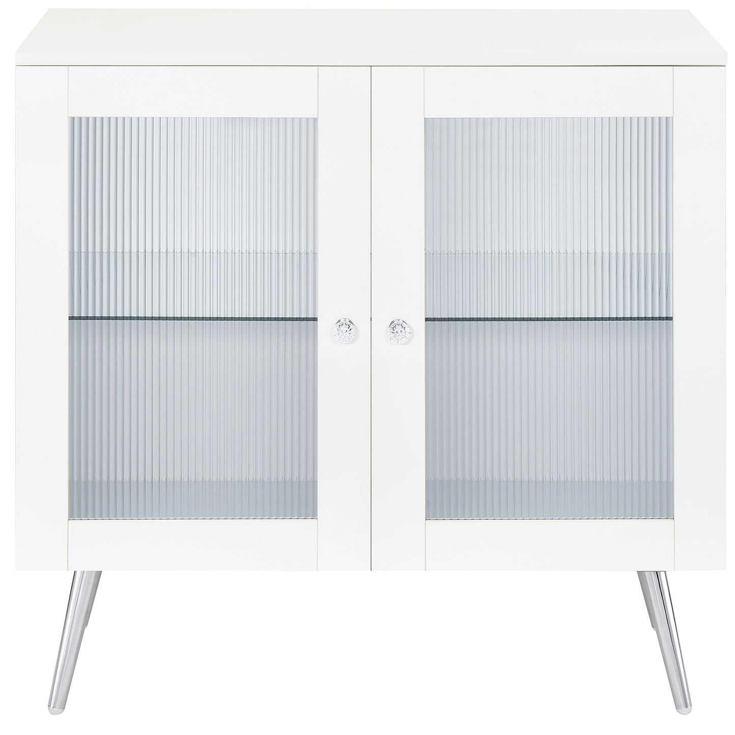Coaster Furniture Nieta 950396 2-door Engineered Wood Accent Cabinet - White High Gloss IMAGE 4