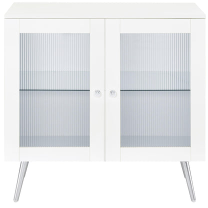 Coaster Furniture Nieta 950396 2-door Engineered Wood Accent Cabinet - White High Gloss IMAGE 4