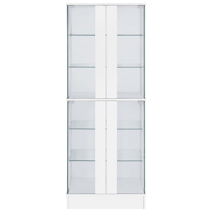Coaster Furniture Cabra 950397 4-door LED Curio Display Cabinet - White High Gloss IMAGE 4